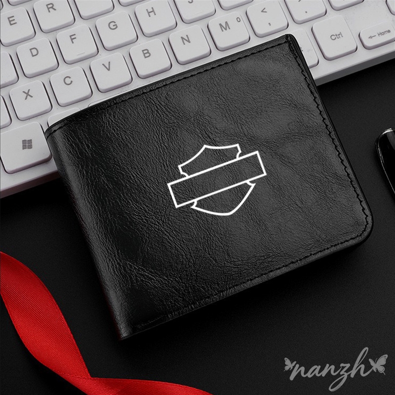 Motorcycle Gear Logo - Portefeuille en cuir avec logo de
